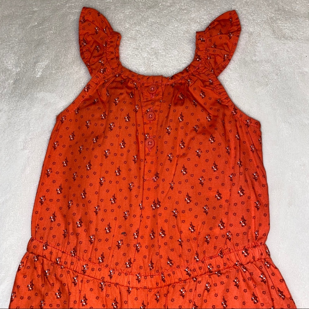 Baby Gap Orange floral print romper